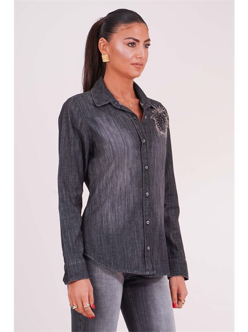 Camicia in denim con applicazioni Gold Digger Denim | A27N002CDENIM NERO